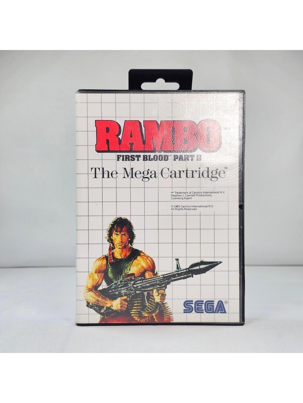 Rambo First Blood Part II Sega Master System Mega Cartridge CIB with Manual